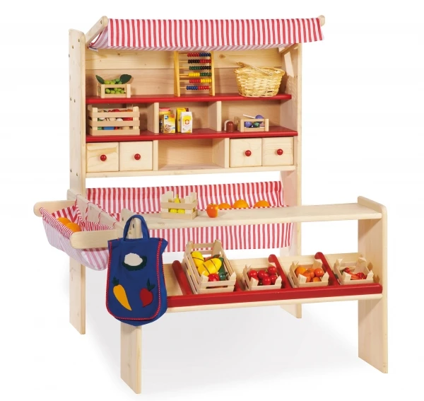 Pinolino Houten Winkeltje / Marktkraam Lucy 4 Pinolino Houten Winkeltje / Marktkraam Lucy - Afbeelding 2